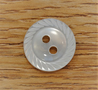 Valkoinen kuviollinen nappi, 14 mm