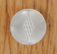 Valkoinen koristeellinen nappi, 13 mm