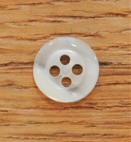 Valkoinen paidannappi, 10 mm