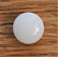 Valkoinen kantanappi, kuviollinen, 11 mm