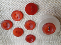 Ruskeanpunainen perusnappi, kuviollinen, 12 mm