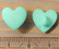 Sydämen mallinen kantanappi, 12 mm, kaksi väriä