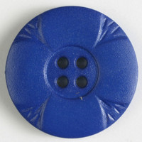 Sininen kukkakuvioinen nappi, 23 mm