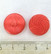 Punainen solmunmallinen kantanappi, 18 mm
