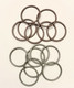 30 mm metallirengas, ohut, 3 väriä