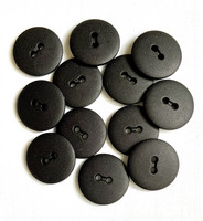 Musta nappi, mattapintainen, 23 mm