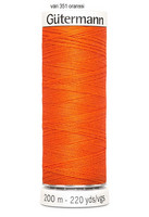 Gütermann ompelulanka 200m, väri 351 oranssi