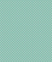 Sinivihreä valkopilkullinen puuvillakangas Teal