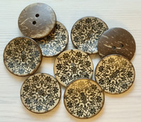Kuviollinen kookosnappi, 38 mm