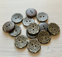 Kuviollinen kookosnappi, 22 mm