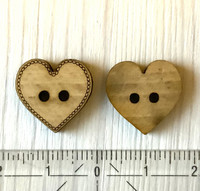 Sydämenmallinen puunappi, 16 mm