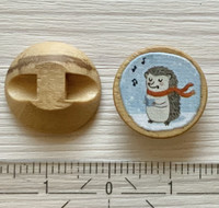 Siilikuvioinen puukantanappi, 15 mm