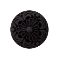 Musta koristeellinen kantanappi, 20 mm