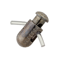 Metallinen nyörilukko, 4 mm, tumma hopea