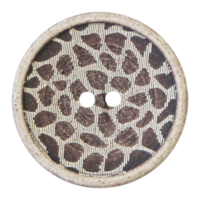 Ruskeansävyinen kuviollinen nappi, 25 mm