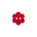 Punainen kukkanappi, 12 mm