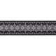 Musta-hopea jacquard nauha, leveys 27 mm
