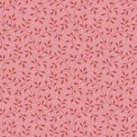 Punainen köynnöskuvioinen puuvillakangas Breezy Strawberry 549 E
