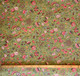 Vihreä kukallinen puuvillakangas Flora Cocoa  544 G