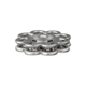 Ommeltava kukanmallinen metallineppari, 23mm, hopea