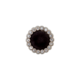 Musta, timanttireunus kantanappi, 18 mm