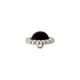 Musta, timanttireunus kantanappi, 18 mm