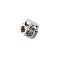 Metallinen, kuusikulmainen nyörilukko, 4 mm, hopea