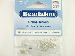 Beadalon kiinnityshelmi (puristushelmi) hopeoitu 2 mm