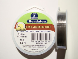 Beadalon koruvaijeri 7-säikeinen kirkas teräs 0,38 mm  (kelassa 9,2 m)