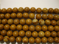 Jaspis (picture jasper) ruskea pyöreä 8 mm (30kpl/pss)