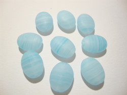 Lasihelmi vaalea akvamariinin sininen ovaali 12x8 mm (20 kpl/pss)