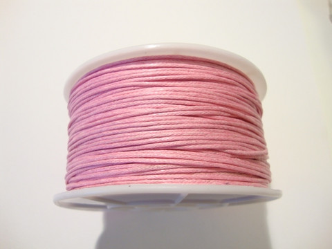 Puuvillanauha vahattu pinkki 1mm (20 m/kela)