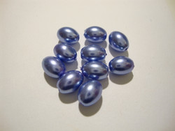 Helmiäislasihelmi lila/violetti ovaali 8 x 6 mm (20 kpl/pss)
