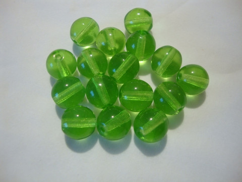 Tsekkiläinen lasihelmi limen vihreä kirkas  pyöreä 8 mm (20/pss)
