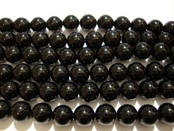 Akaatti musta pyöreä 8 mm (20 kpl/pss)