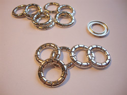 Korulinkki / linkkirengas hopeoitu pyöreä 17 mm (10 kpl/pss)