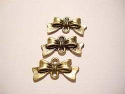 Korulinkki / riipus Rusetti pronssinvärinen 10 x 20 mm (4 kpl/pss)