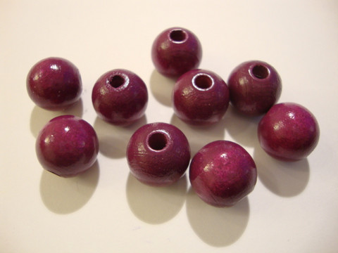 Rayher Puuhelmi lila/violetti pyöreä 12 mm (32 kpl/pss)