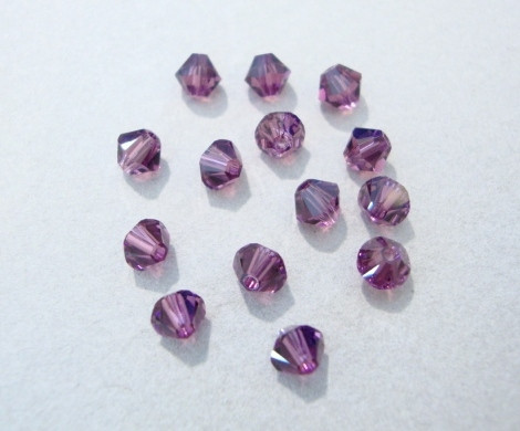 Swarovski kristallihelmi ametisti bicone 4 mm (5/pss)