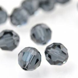 Swarovski kristallihelmi tumma harmaa pyöreä 4 mm (5kpl)