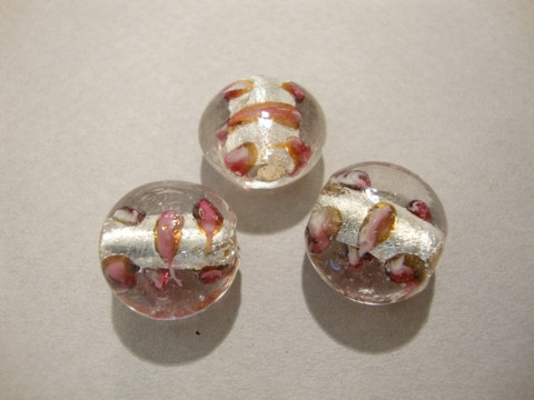 Lamppuhelmi tumma pinkki / folio kolikko 16 x 14 mm