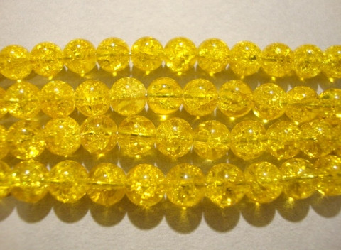 Särölasihelmi keltainen pyöreä  6 mm (n. 140 kpl)
