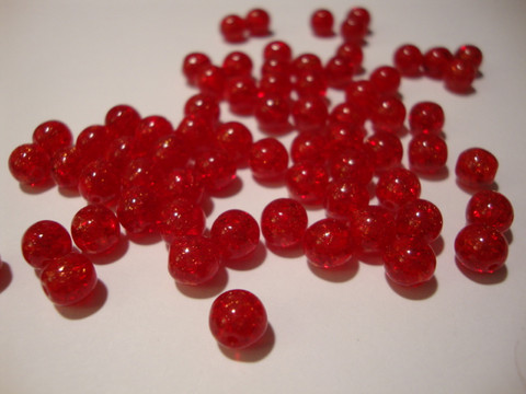 Särölasihelmi punainen pyöreä 6 mm (30 kpl/pss)