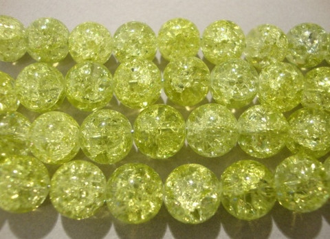 Särölasihelmi vaalea limen vihreä pyöreä 10 mm (20/pss)