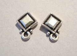 TierraCast Korvakoru Art Deco hopeoitu 10 mm (2 kpl/pss)