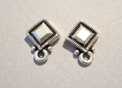 TierraCast Korvakoru Art Deco hopeoitu 10 mm (2 kpl/pss)