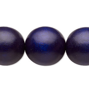 Puuhelmi koboltinsininen pyöreä 20 mm (10 kpl/pss)