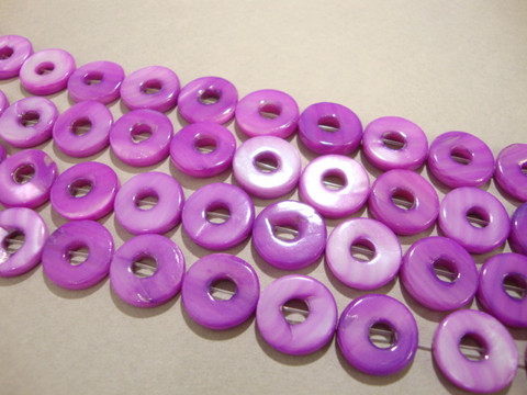 Simpukkahelmi lila donitsi 13 mm (5/pss)