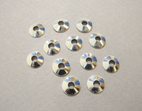 Helmihattu kirkas sileä hopeoitu 7 mm (20 kpl/pss)
