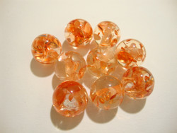 Akryylihelmi Ice Flake oranssi 12 mm (2 kpl/pss)